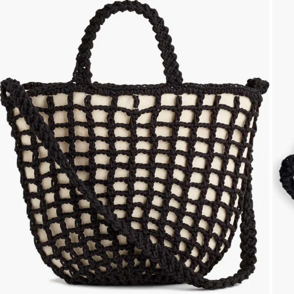 Madewell Crocheted Shoulder Bag NWT Black or White available
